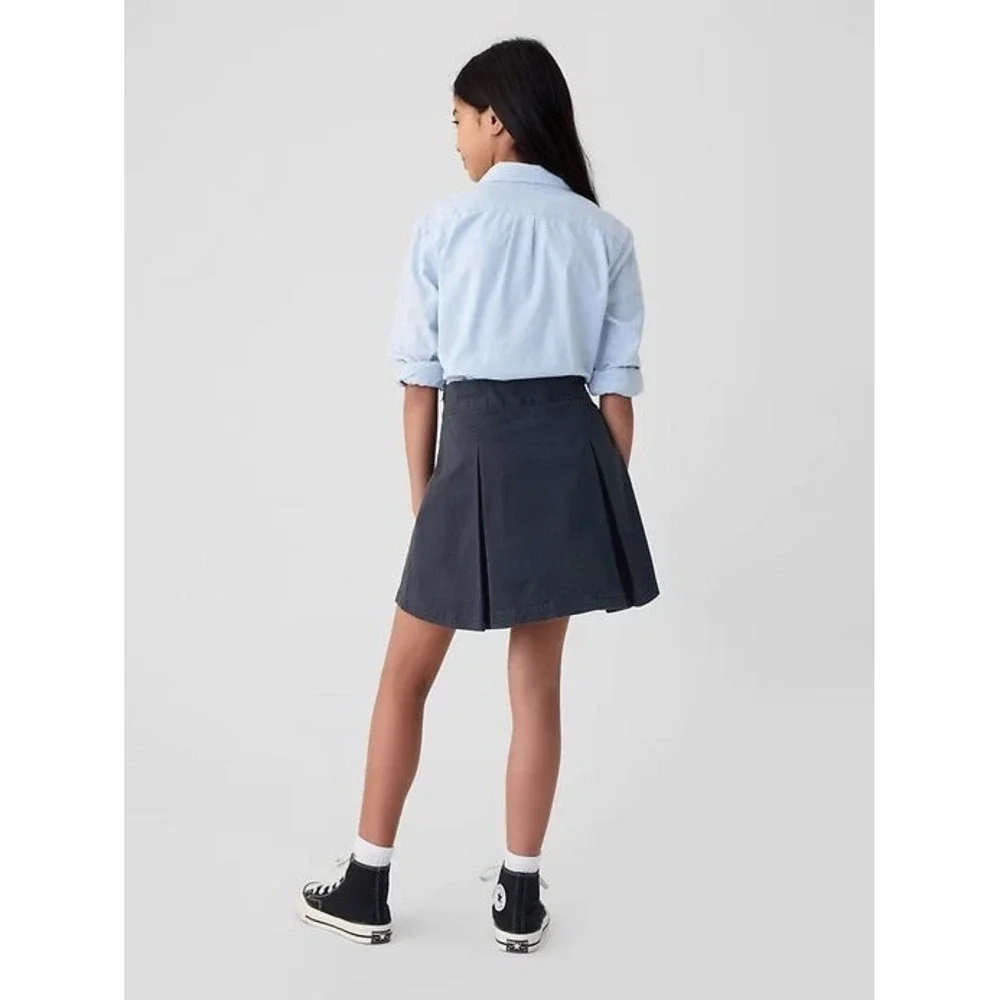 GAP Kids Girl's Uniform Pleated Khaki Skort - True Indigo - Size 5 Slim #886952
